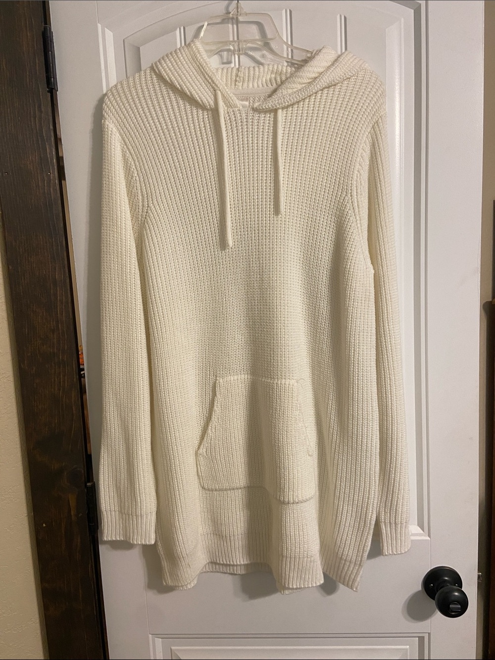 Blair Cream Crewneck Knit Hoodie Sweater
